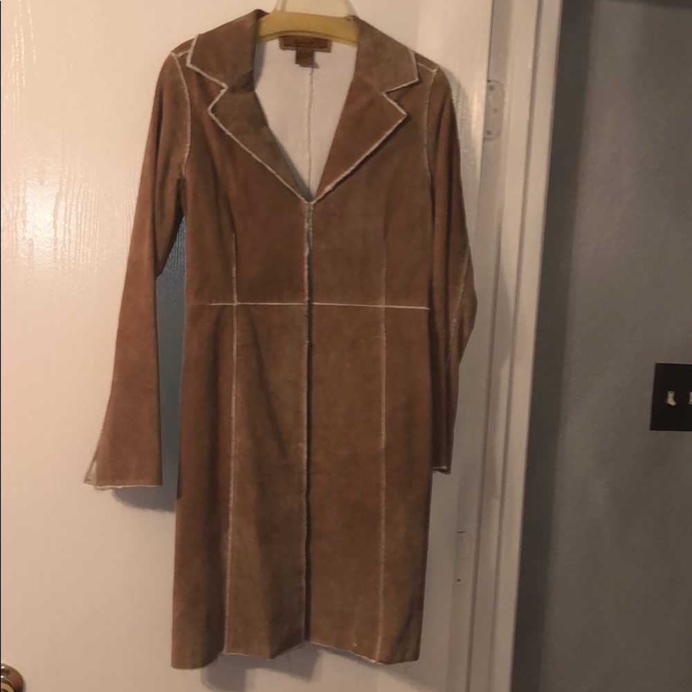 Women’s Arden B leather/cotton coat